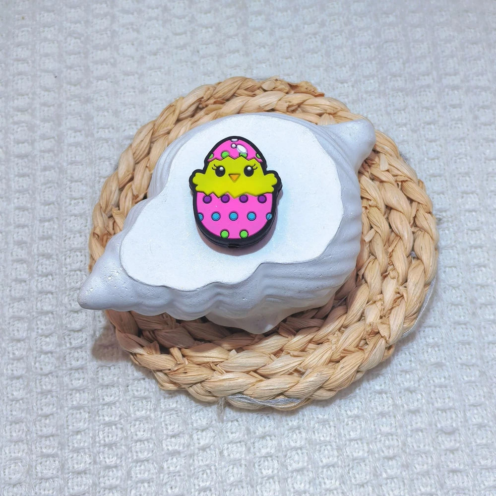 Flatback Easter Series Silicone Focal Beads for DIY Pens Bracelet Keychains