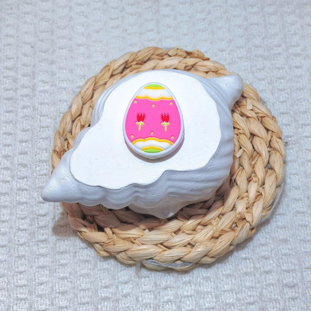 Flatback Easter Series Silicone Focal Beads for DIY Pens Bracelet Keychains