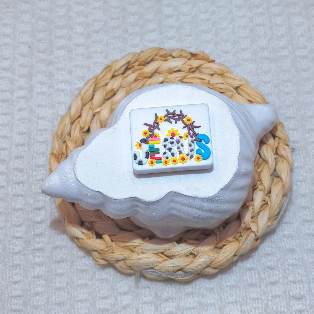 Flatback Easter Series Silicone Focal Beads for DIY Pens Bracelet Keychains