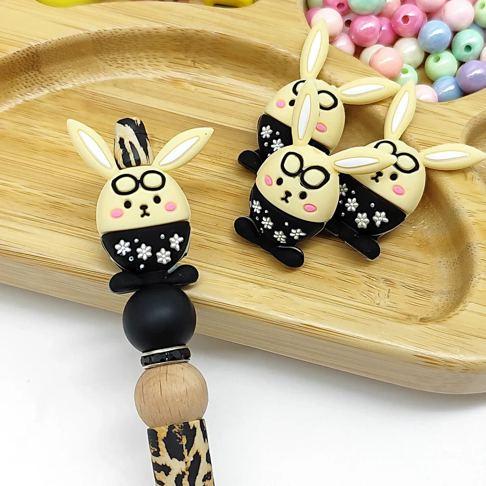 Flatback Easter Silicone Focal Beads for DIY Keychains Bracelet Pens
