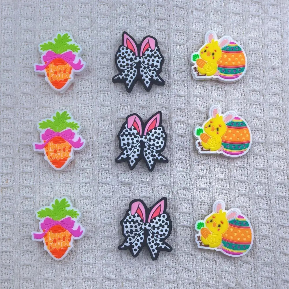 Flatback Easter Silicone Focal Beads for DIY Pens Keychains