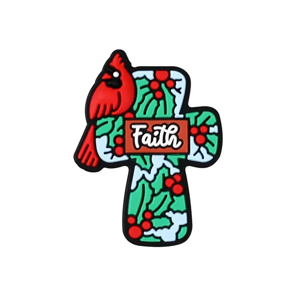 Flatback Faith Silicone Focal Beads for DIY Pens Keychains