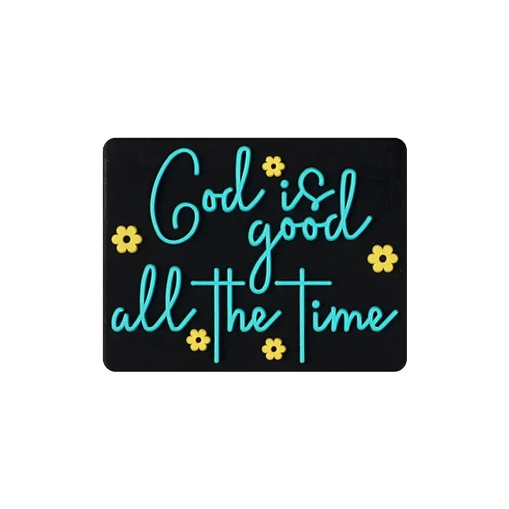 Flatback Faith Silicone Focal Beads for DIY Pens Keychains