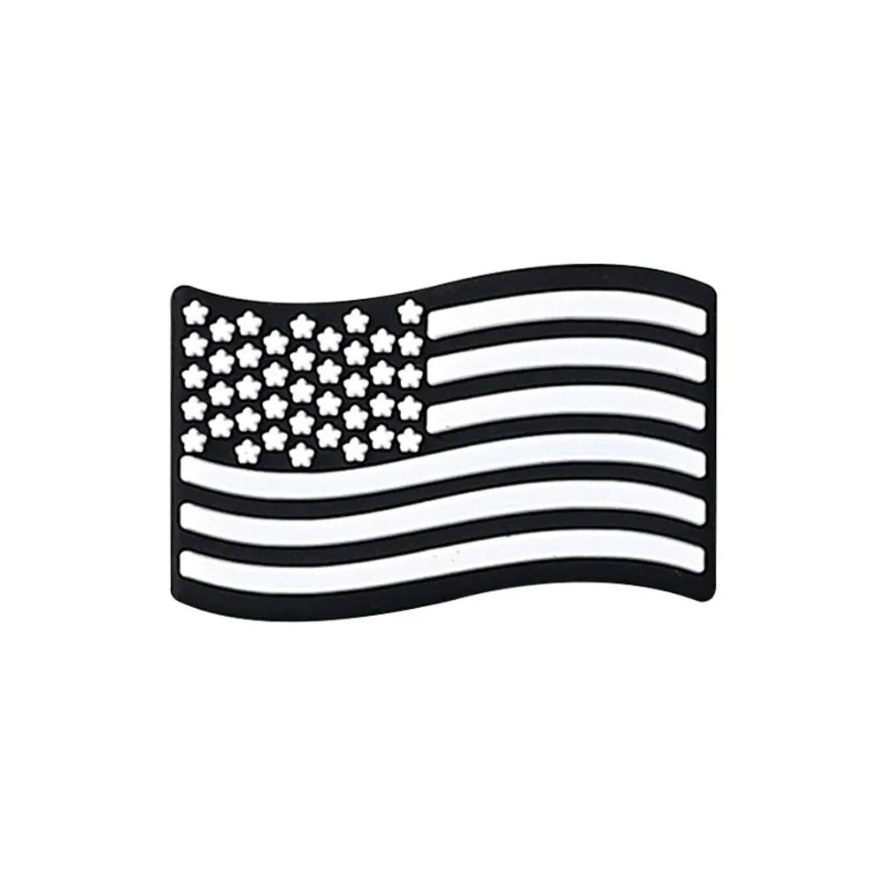 Flatback Flag Silicone Focal Beads for DIY Pens Keychains