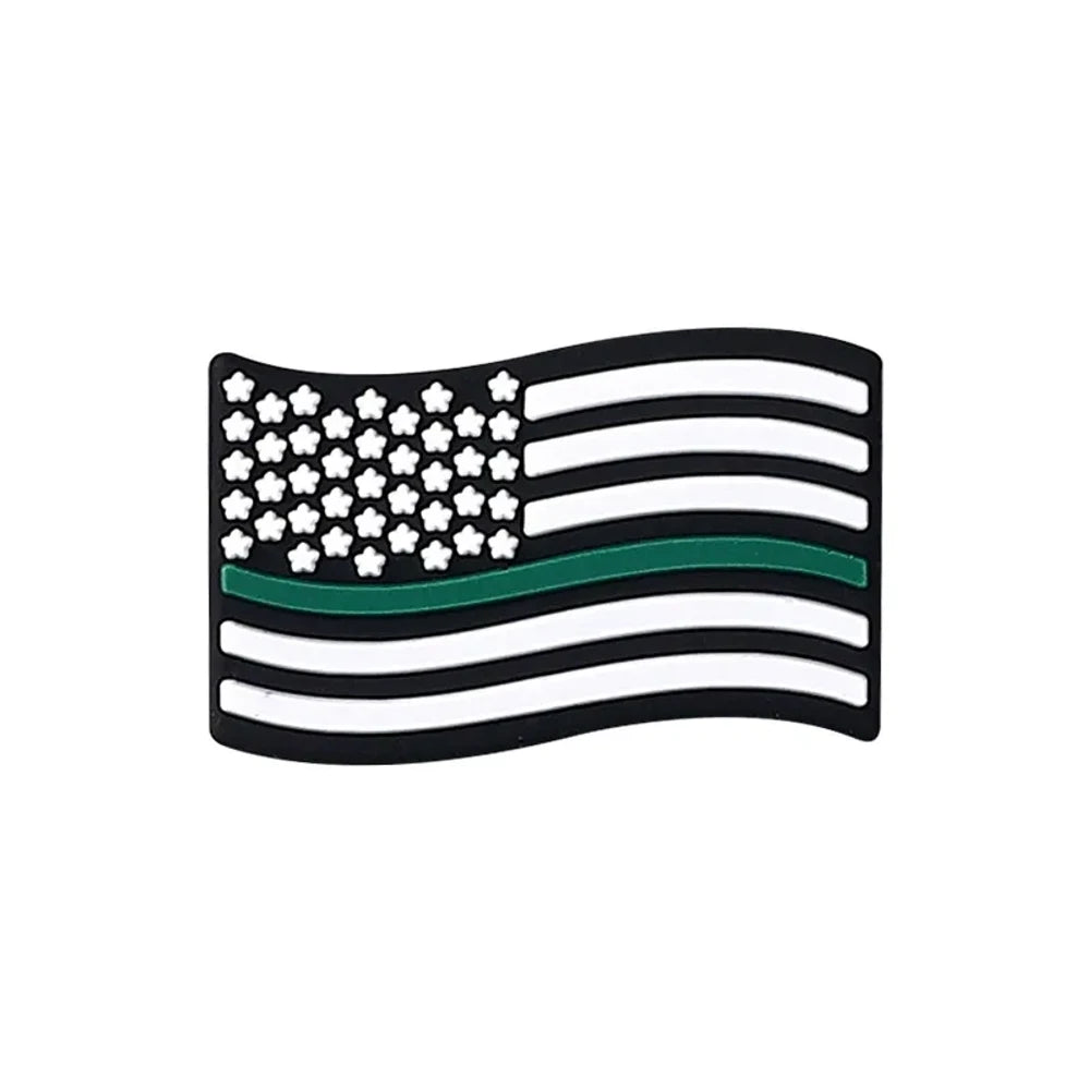 Flatback Flag Silicone Focal Beads for DIY Pens Keychains