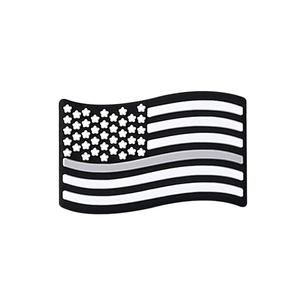 Flatback Flag Silicone Focal Beads for DIY Pens Keychains