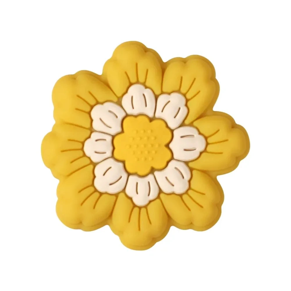 Flatback Flower Silicone Focal Beads for DIY Pens Keychains