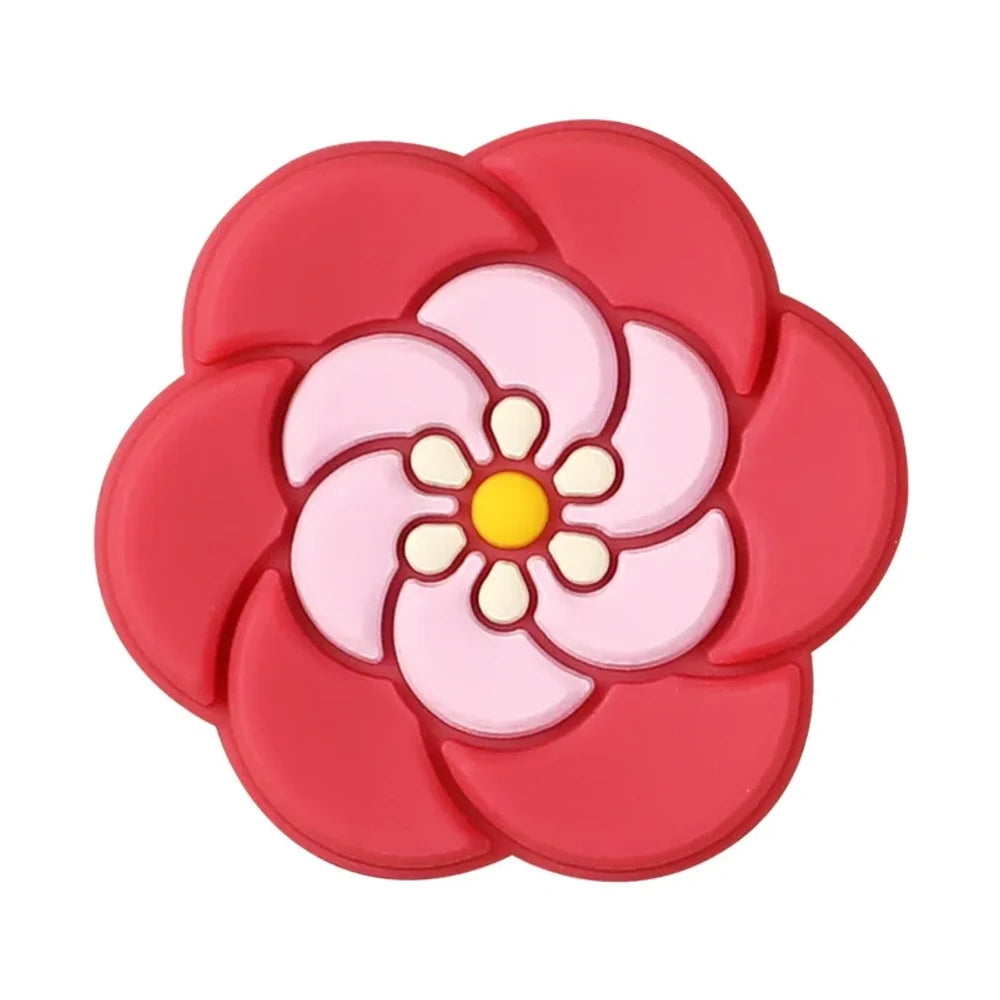 Flatback Flower Silicone Focal Beads for DIY Pens Keychains