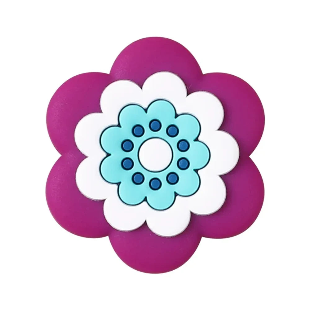 Flatback Flower Silicone Focal Beads for DIY Pens Keychains