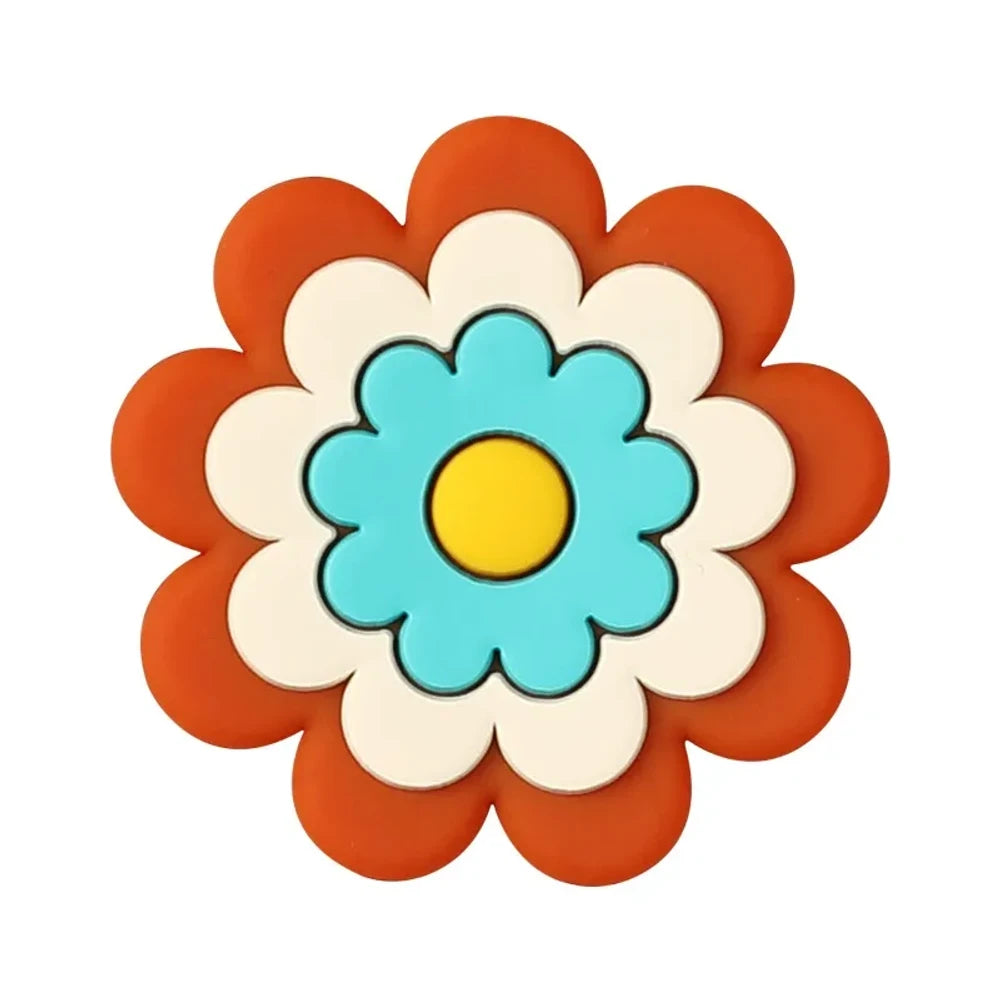 Flatback Flower Silicone Focal Beads for DIY Pens Keychains