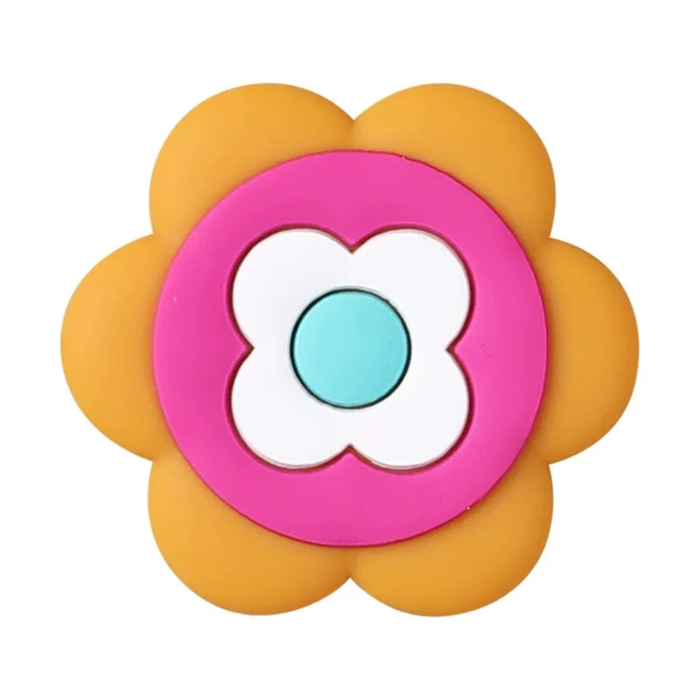 Flatback Flower Silicone Focal Beads for DIY Pens Keychains