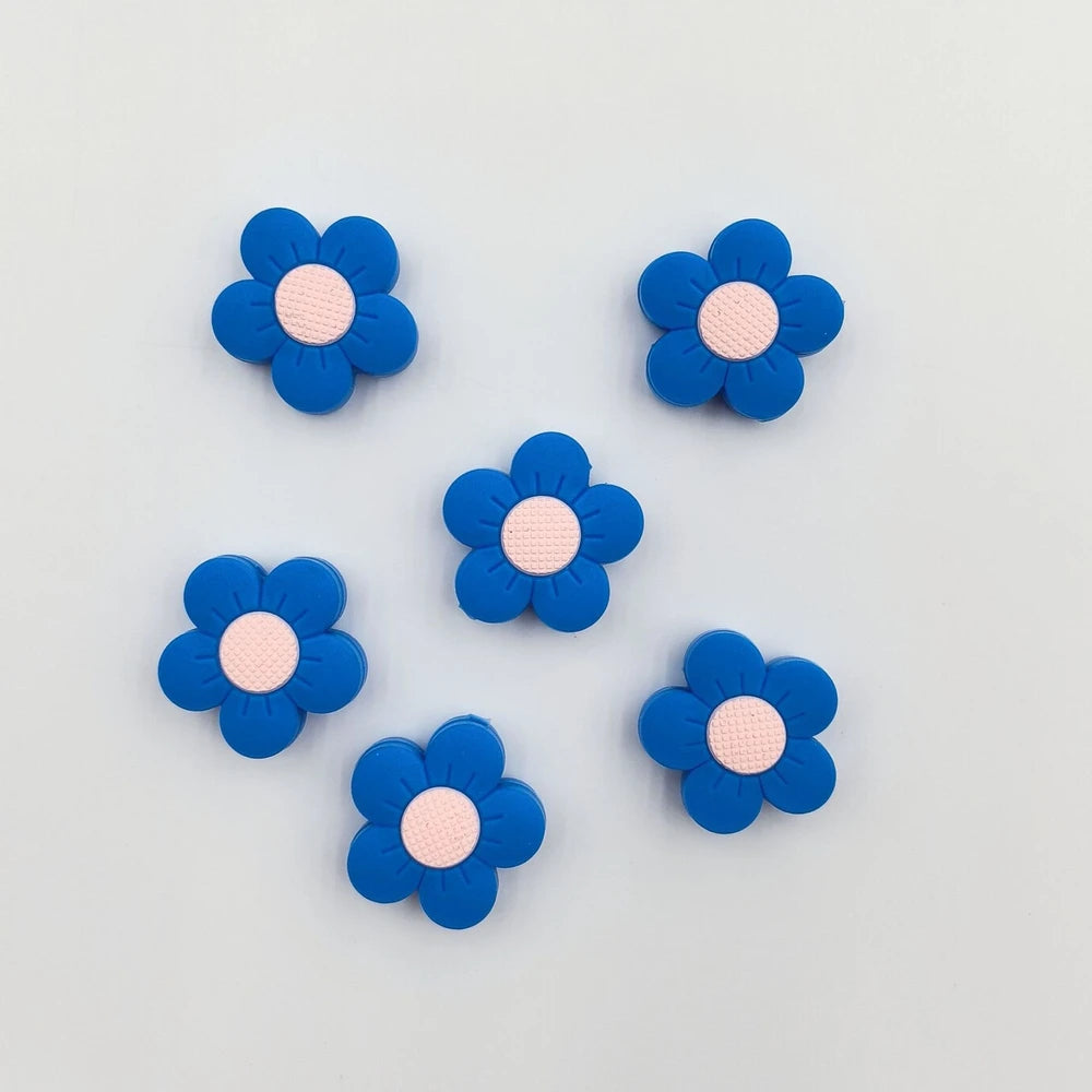 Flatback Flower Silicone Focal Beads for DIY Pens Keychains Bracelet