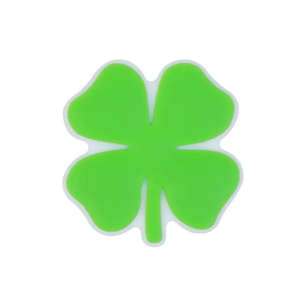 Flatback Four-Leaf Clover Silicone Focal Beads for DIY Pens Keychains