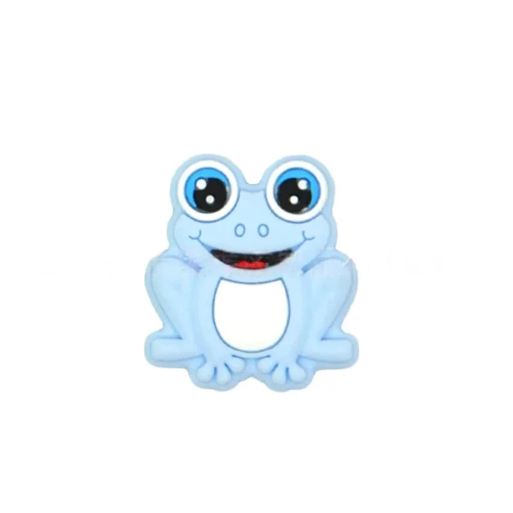 Flatback Frog Silicone Focal Beads for DIY Keychains Bracelet Pens