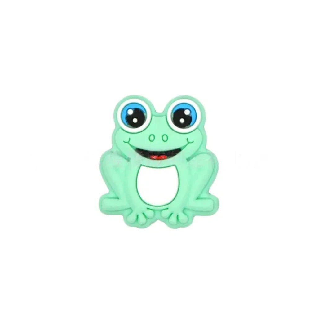 Flatback Frog Silicone Focal Beads for DIY Keychains Bracelet Pens