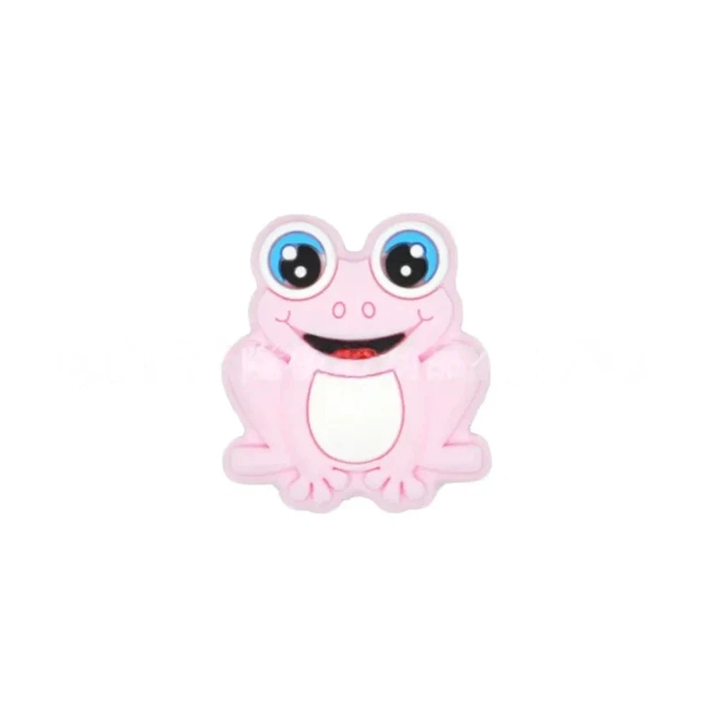 Flatback Frog Silicone Focal Beads for DIY Keychains Bracelet Pens