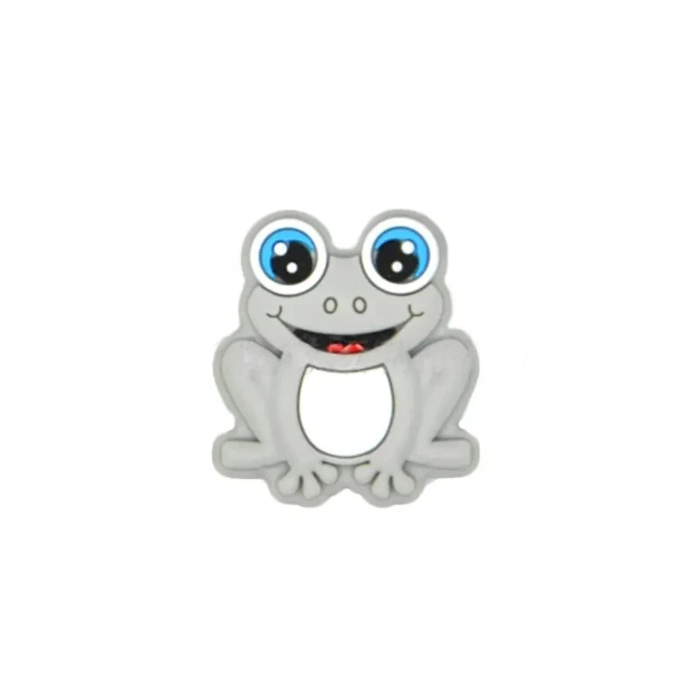 Flatback Frog Silicone Focal Beads for DIY Keychains Bracelet Pens