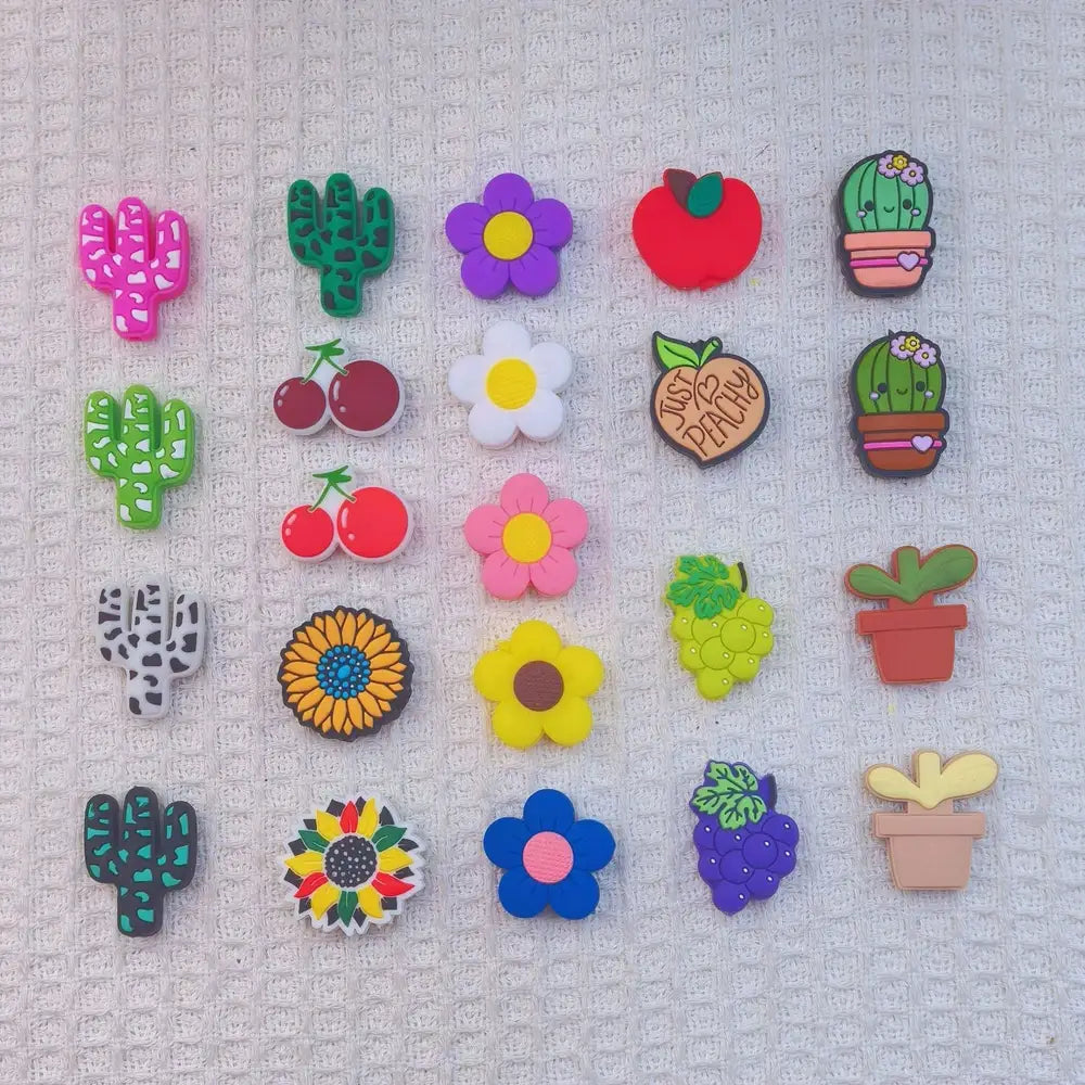 Flatback Fruit Silicone Focal Beads for DIY Pens Bracelet Keychains