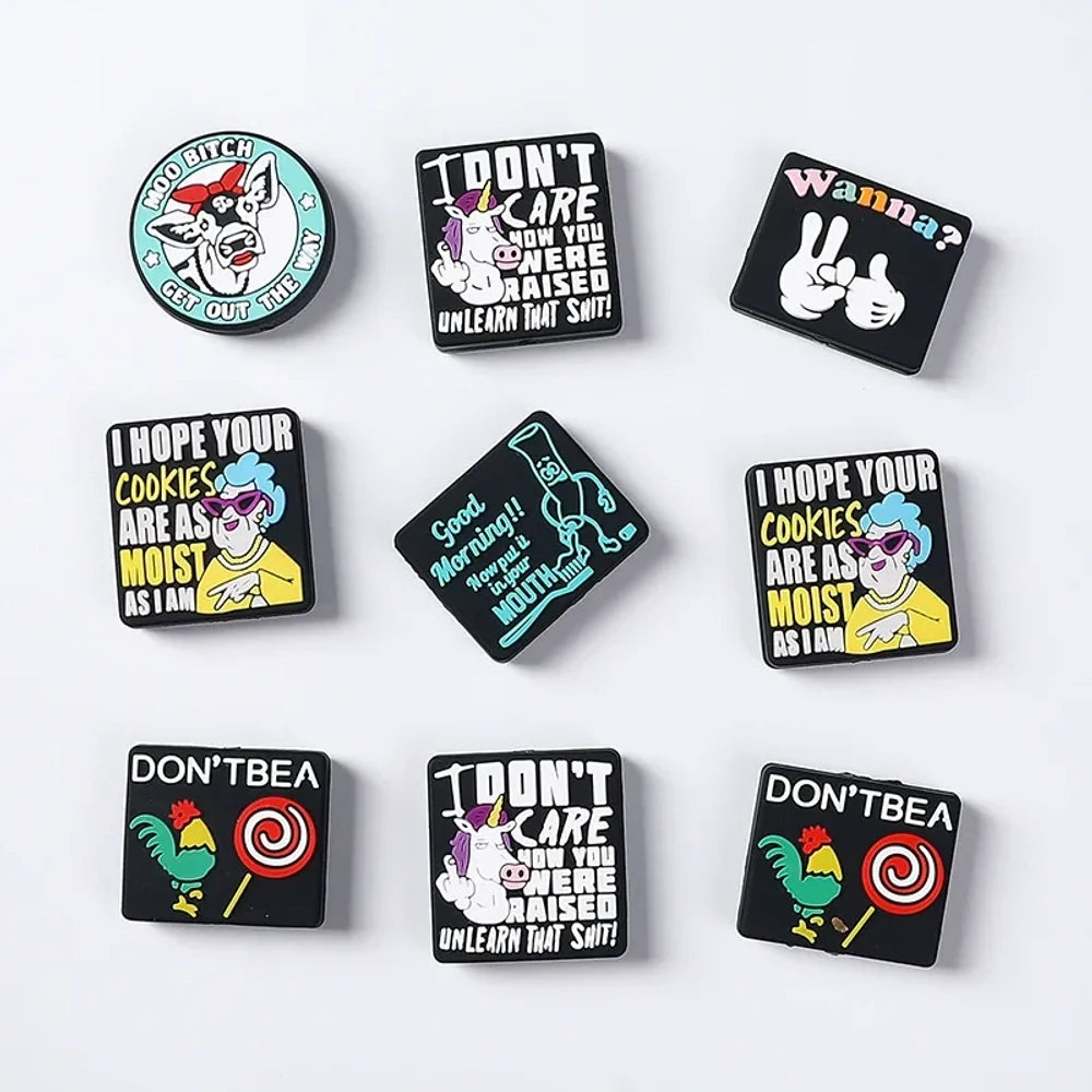 Flatback Fun Accessories Silicone Focal Beads for DIY Pens Keychains