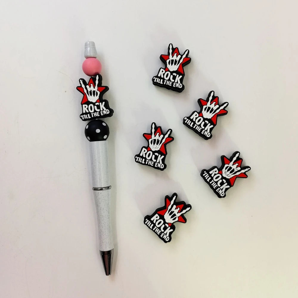Flatback Gesture Silicone Focal Beads for DIY Keychains Bracelet Pens