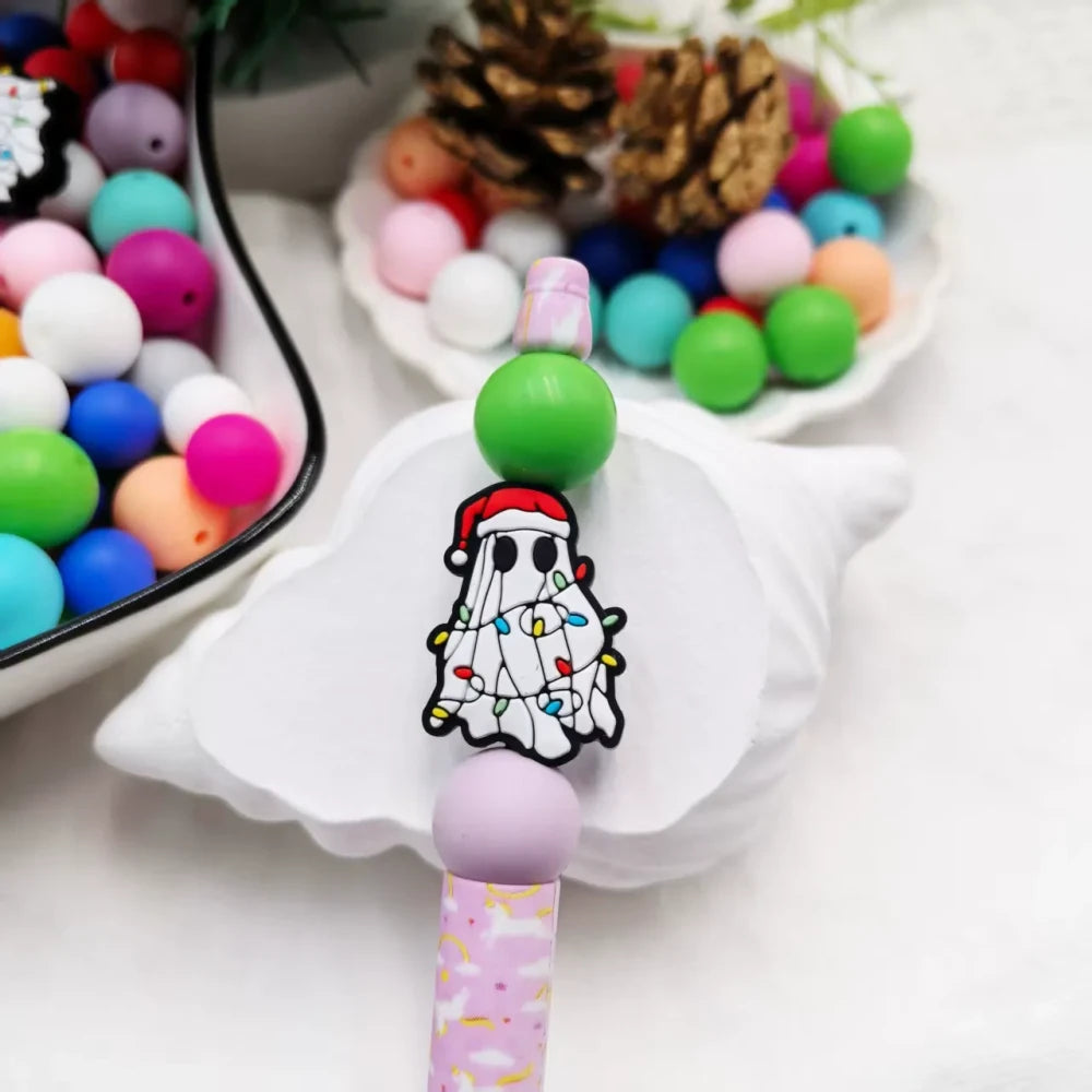 Flatback Ghost Silicone Focal Beads for DIY Pens Keychain Bracelet