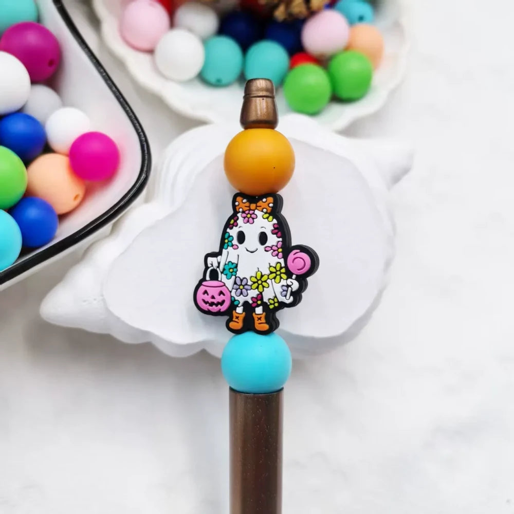 Flatback Ghost Silicone Focal Beads for DIY Pens Keychain Bracelet