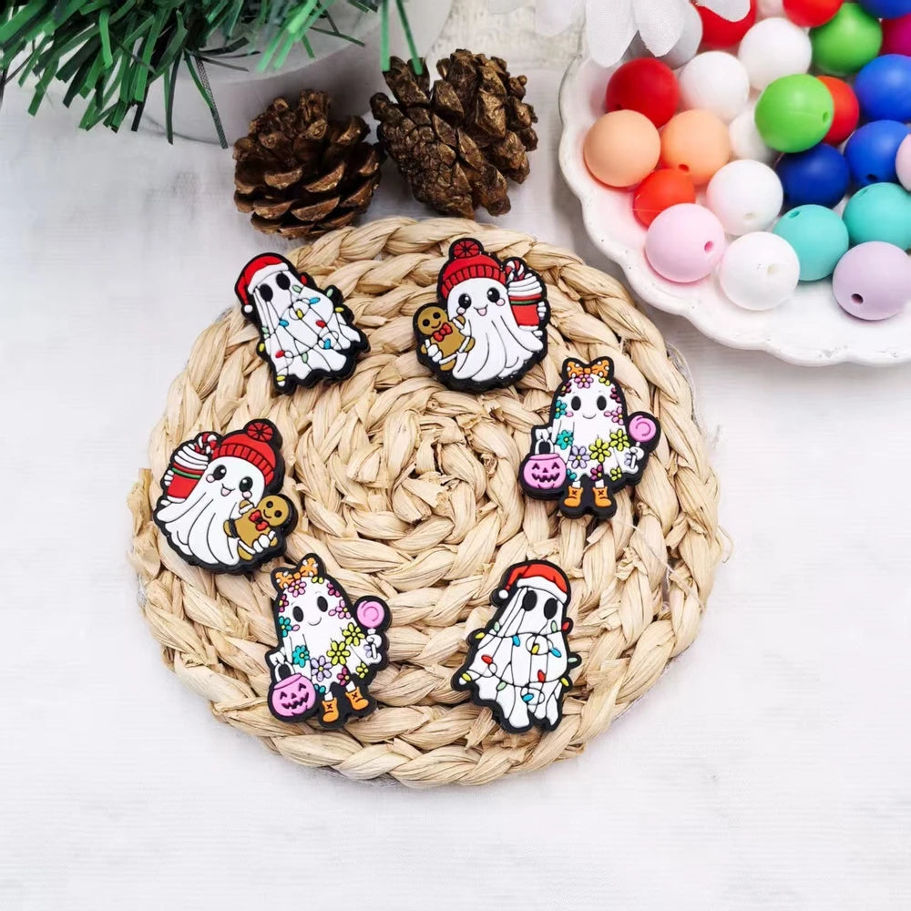 Flatback Ghost Silicone Focal Beads for DIY Pens Keychain Bracelet