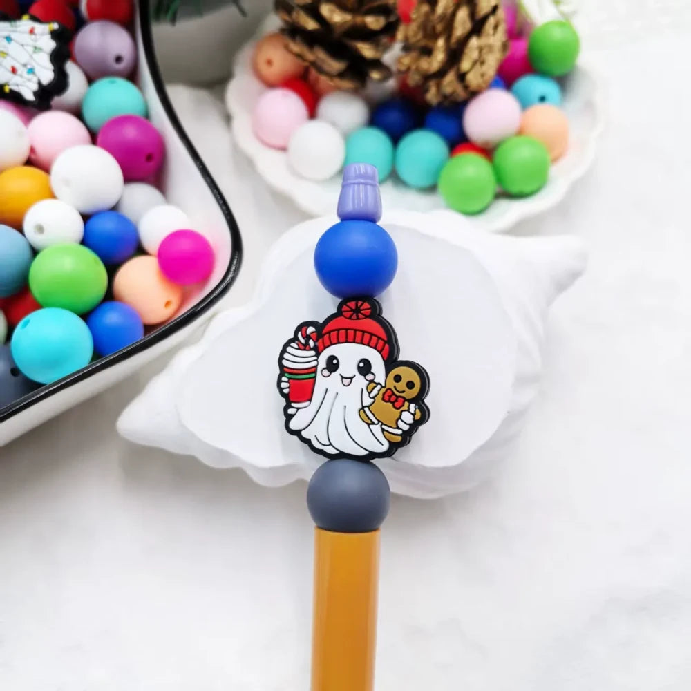 Flatback Ghost Silicone Focal Beads for DIY Pens Keychain Bracelet