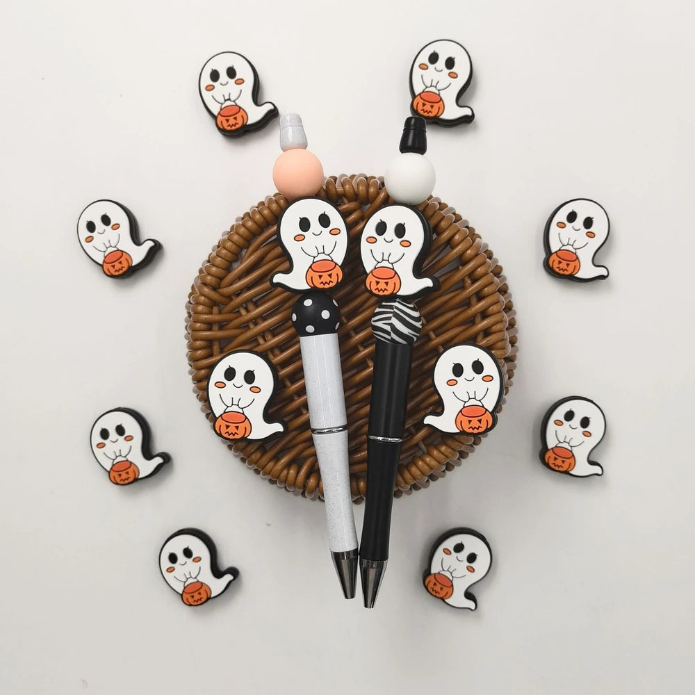 Flatback Ghost Silicone Focal Beads for DIY Pens Keychains Bracelet