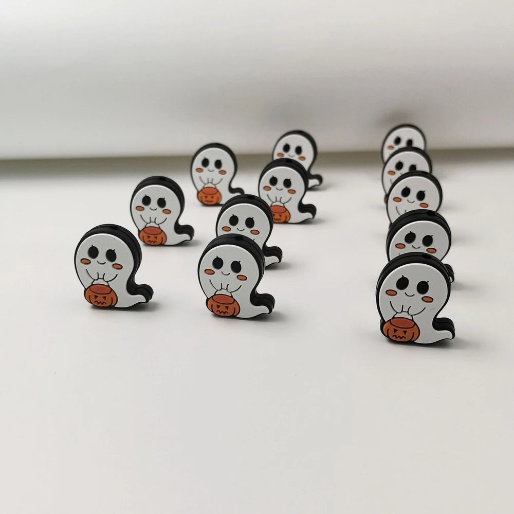 Flatback Ghost Silicone Focal Beads for DIY Pens Keychains Bracelet