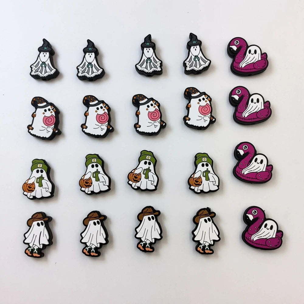 Flatback Ghost Silicone Focal Beads for DIY Pens Keychains Bracelet