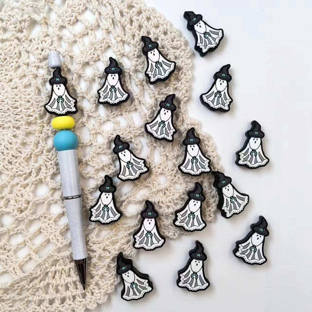 Flatback Ghost Silicone Focal Beads for DIY Pens Keychains Bracelet