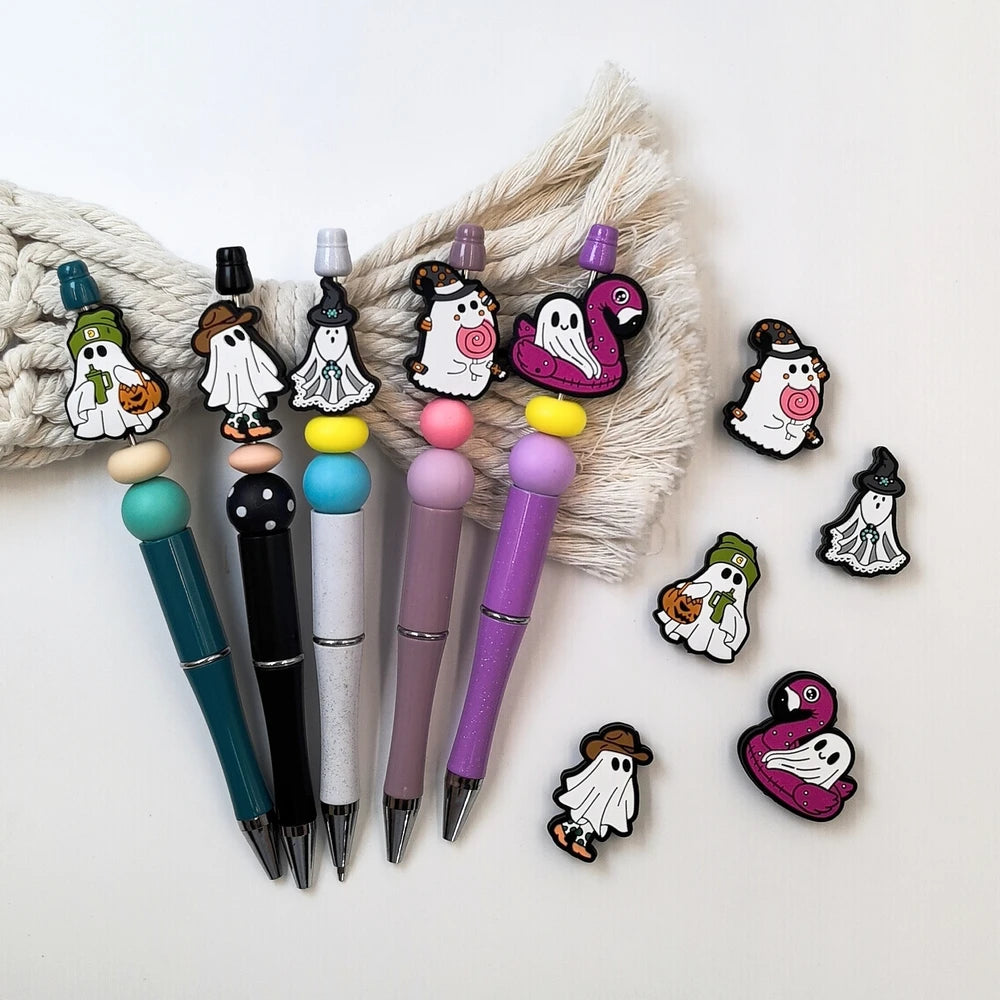 Flatback Ghost Silicone Focal Beads for DIY Pens Keychains Bracelet
