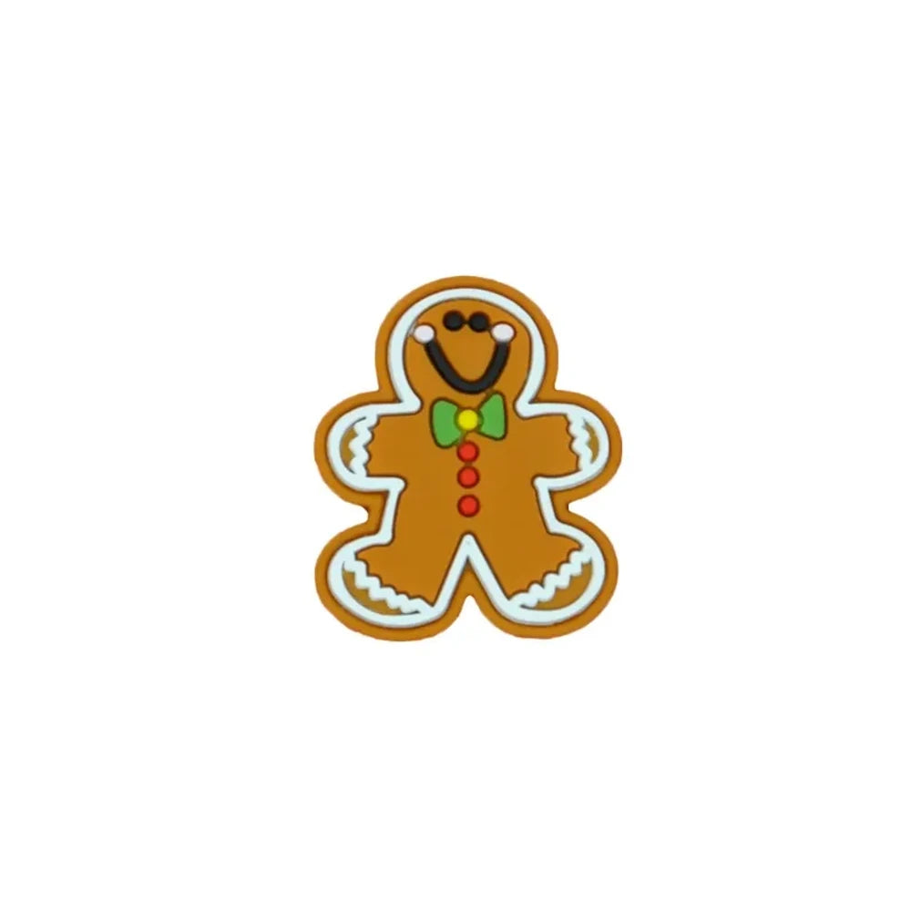 Flatback Gingerbread Man Silicone Focal Beads for DIY Keychains Bracelet Pens