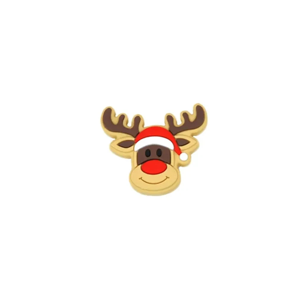 Flatback Gingerbread Man Silicone Focal Beads for DIY Keychains Bracelet Pens