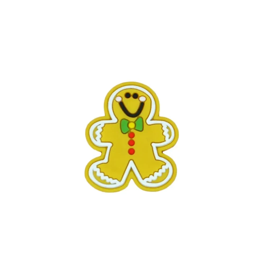 Flatback Gingerbread Man Silicone Focal Beads for DIY Keychains Bracelet Pens