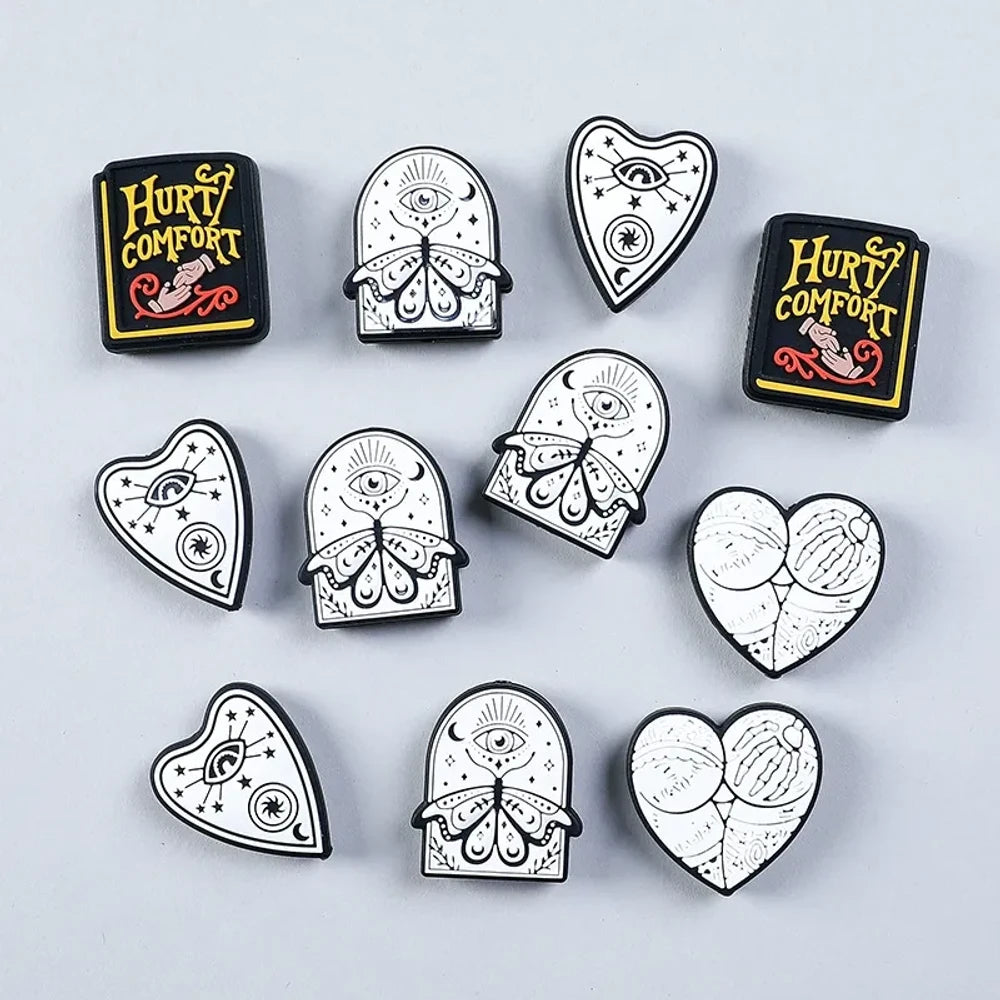 Flatback Gothic Style Silicone Focal Beads for DIY Pens Keychains