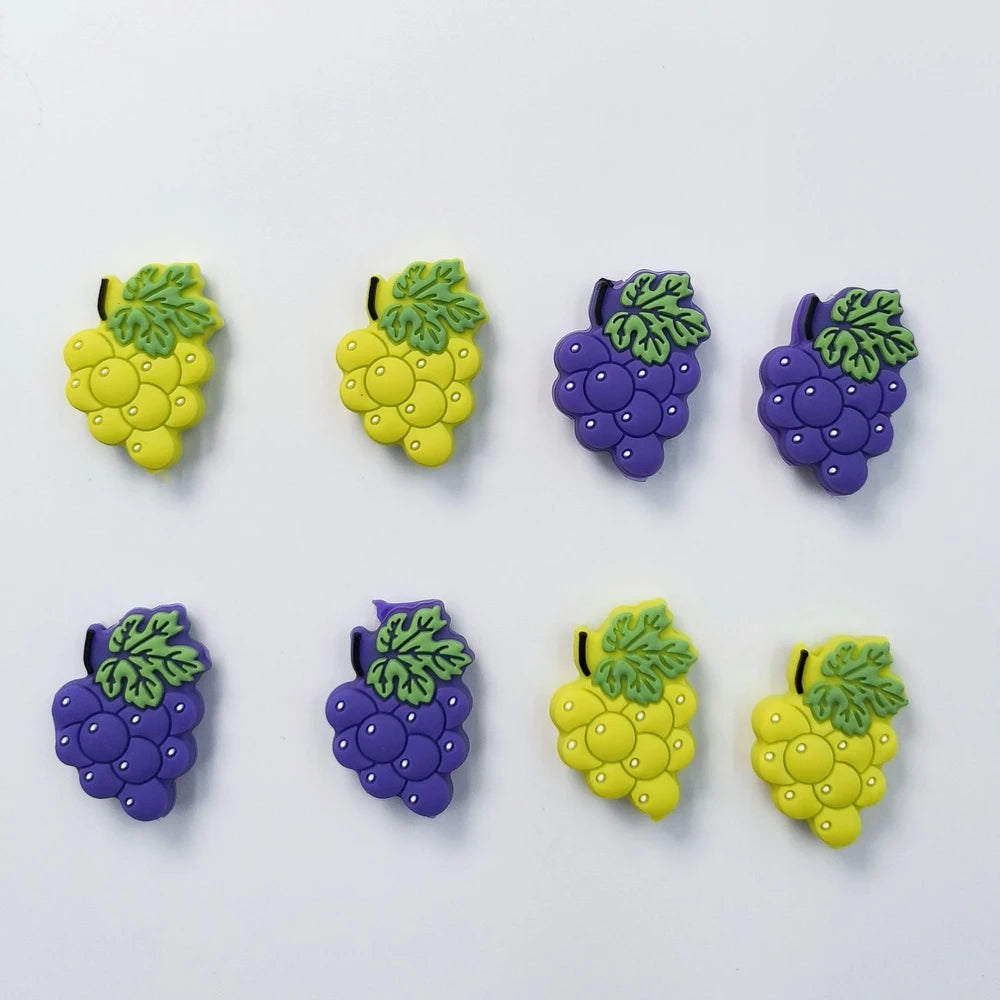 Flatback Grapes Silicone Focal Beads for DIY Pens Keychains Bracelet