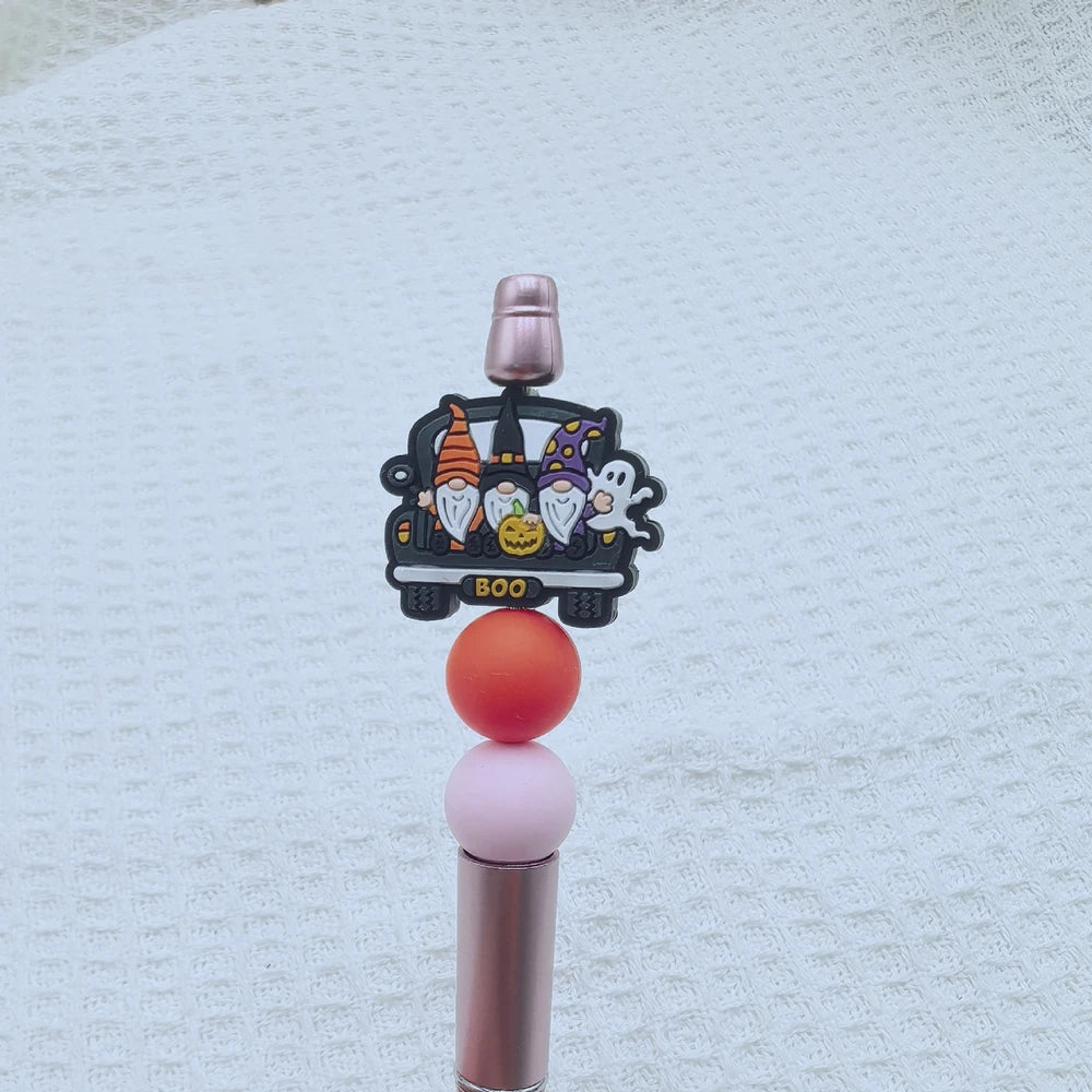 Flatback Halloween Car Series Silicone Focal Beads for DIY Pens Keychains