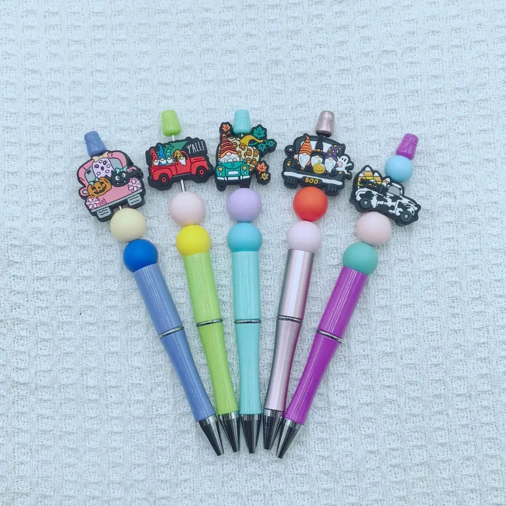 Flatback Halloween Car Series Silicone Focal Beads for DIY Pens Keychains