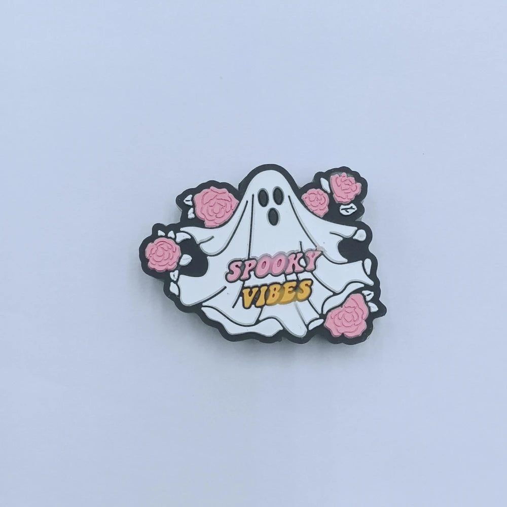 Flatback Halloween Ghost Series Silicone Focal Beads for DIY Pens Keychains