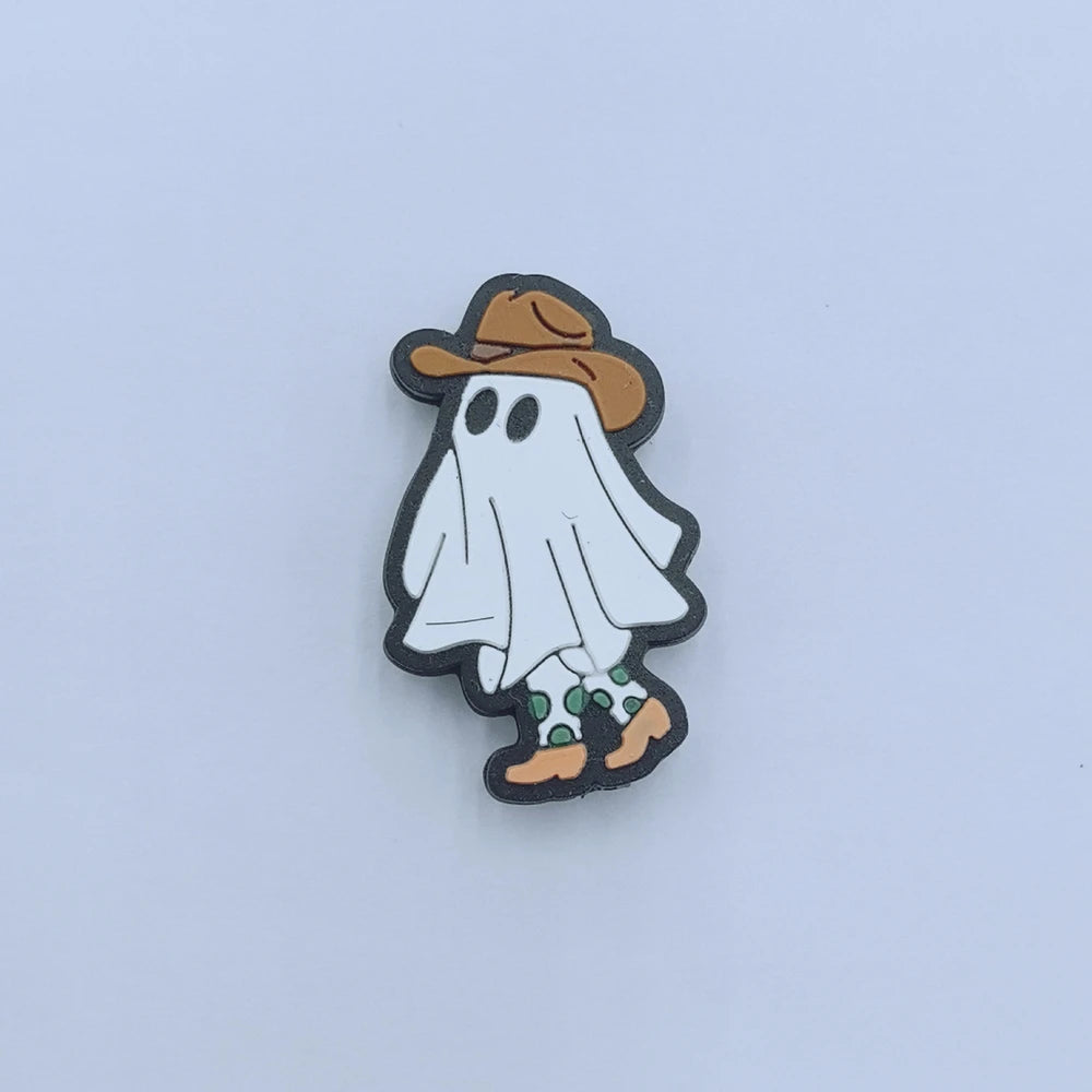 Flatback Halloween Ghost Series Silicone Focal Beads for DIY Pens Keychains