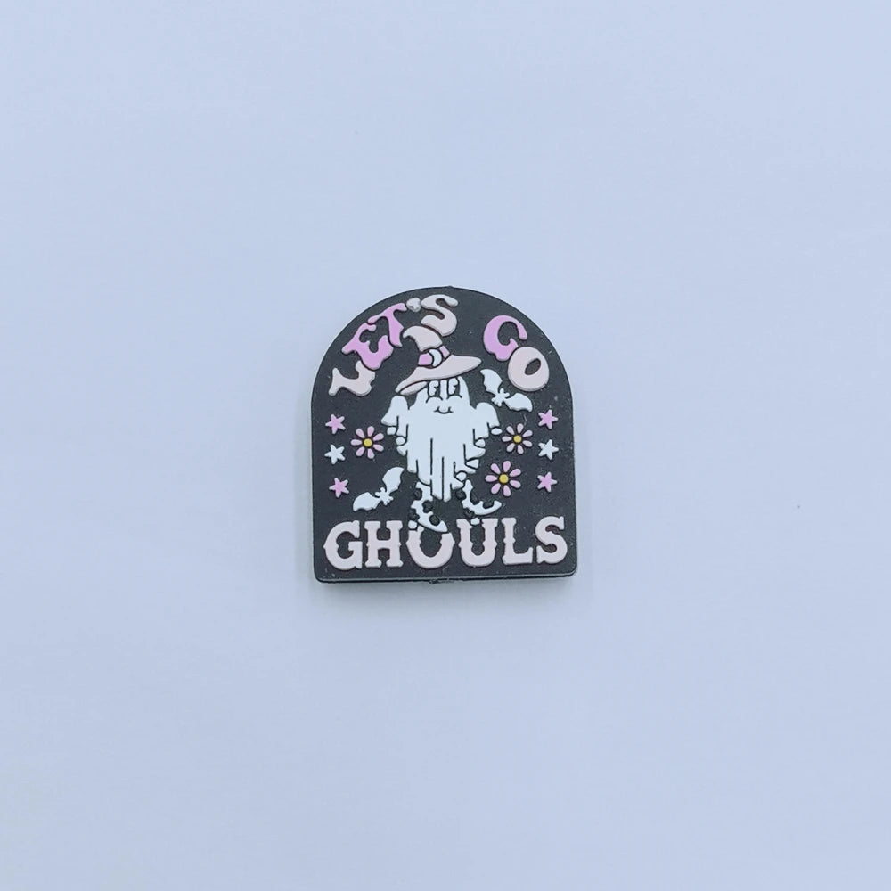 Flatback Halloween Ghost Series Silicone Focal Beads for DIY Pens Keychains