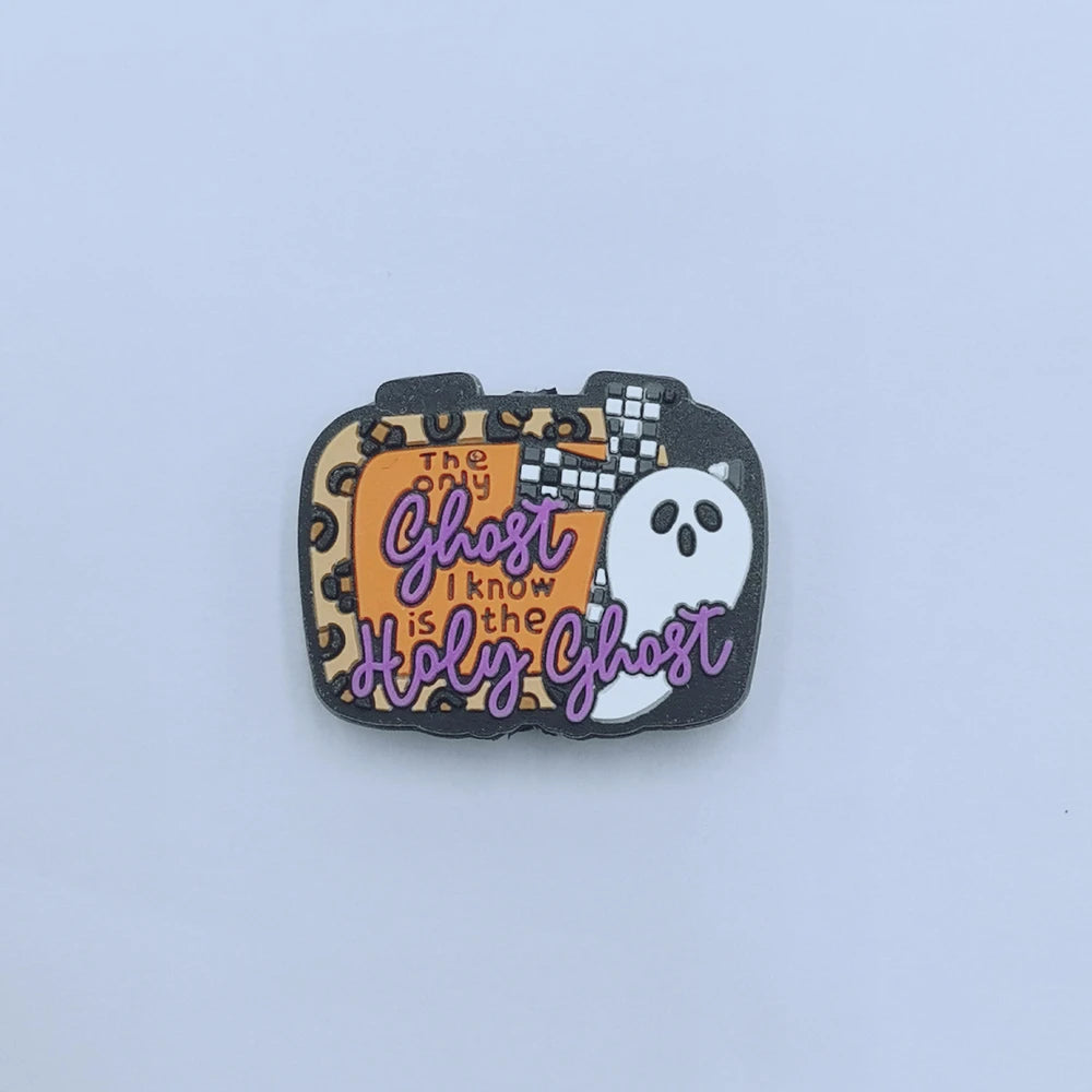 Flatback Halloween Ghost Series Silicone Focal Beads for DIY Pens Keychains