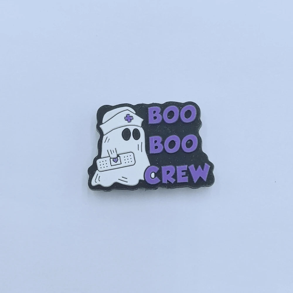 Flatback Halloween Ghost Series Silicone Focal Beads for DIY Pens Keychains