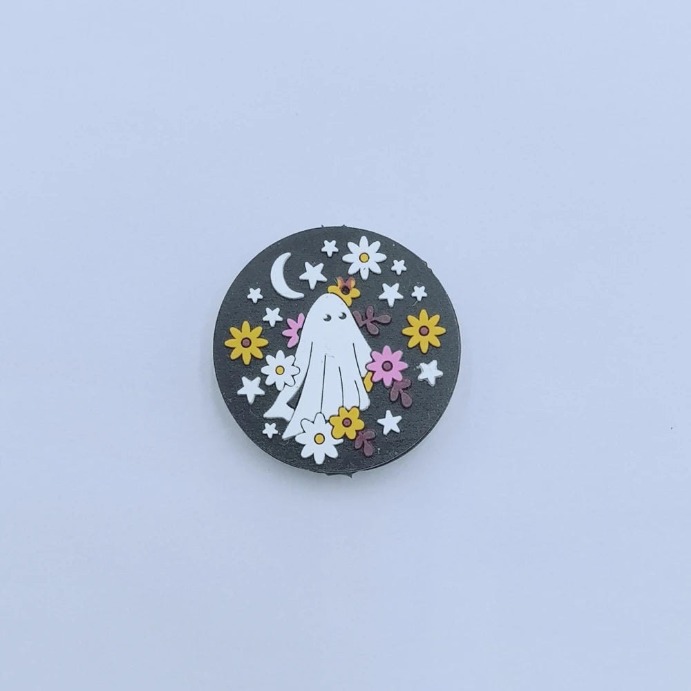Flatback Halloween Ghost Series Silicone Focal Beads for DIY Pens Keychains