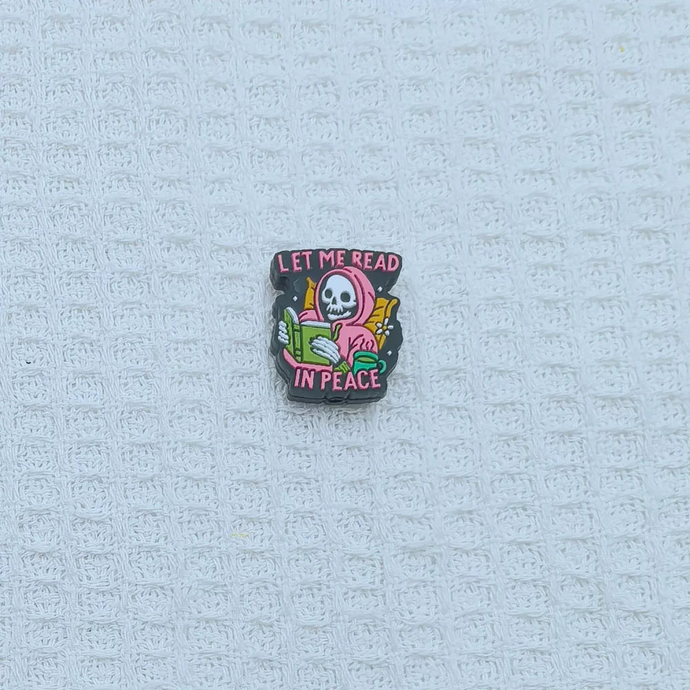 Flatback Halloween Ghosts Series Silicone Focal Beads for DIY Pens Keychains Bracelet
