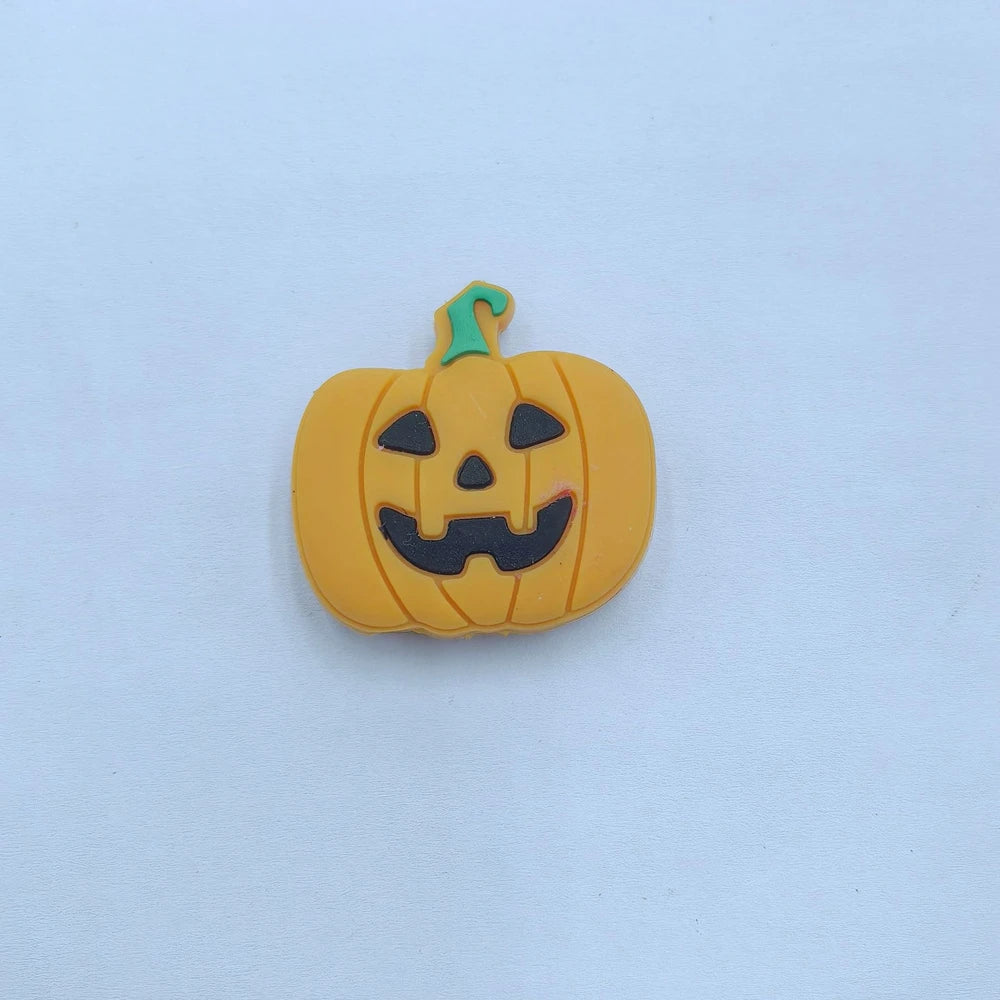 Flatback Halloween Pumpkin Series Silicone Focal Beads for DIY Pens Keychains