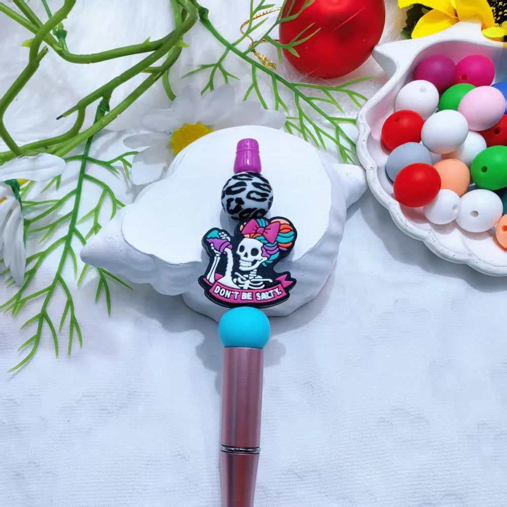 Flatback Halloween Series Silicone Focal Beads for DIY Pens Bracelet Keychains