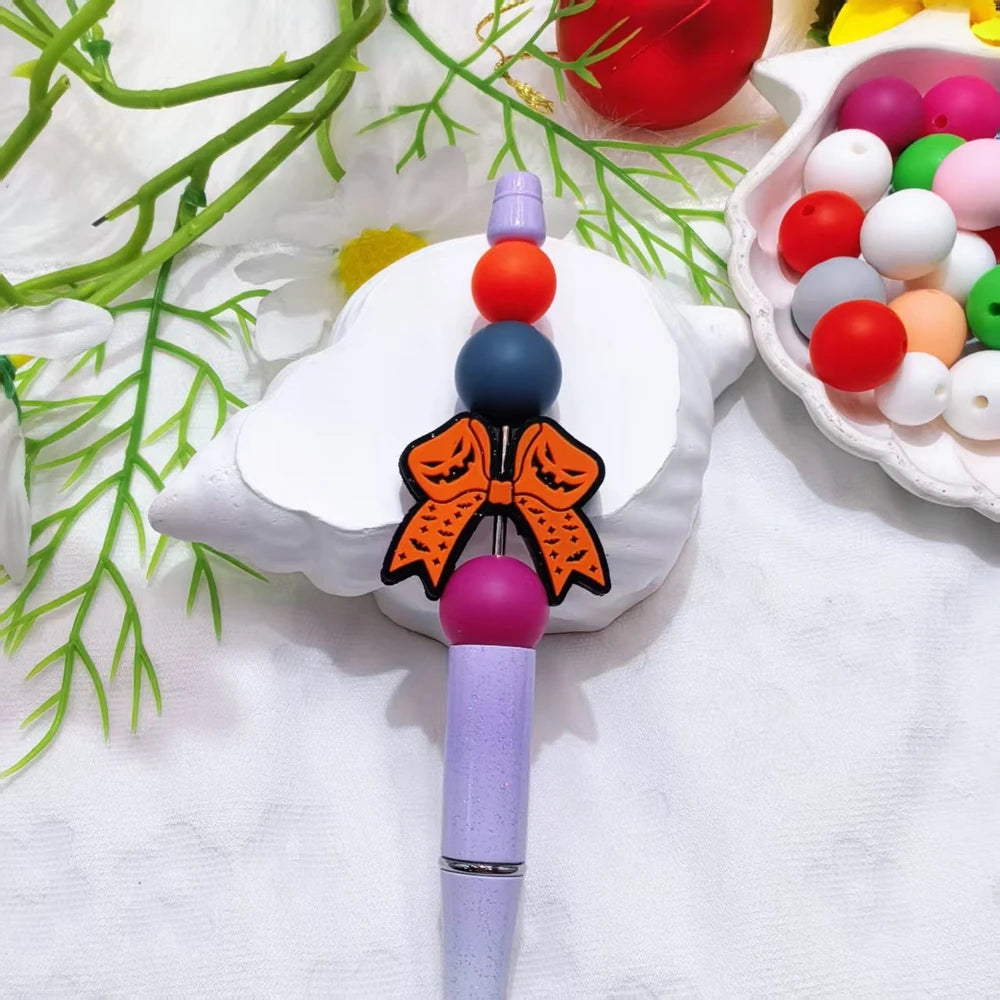 Flatback Halloween Series Silicone Focal Beads for DIY Pens Bracelet Keychains